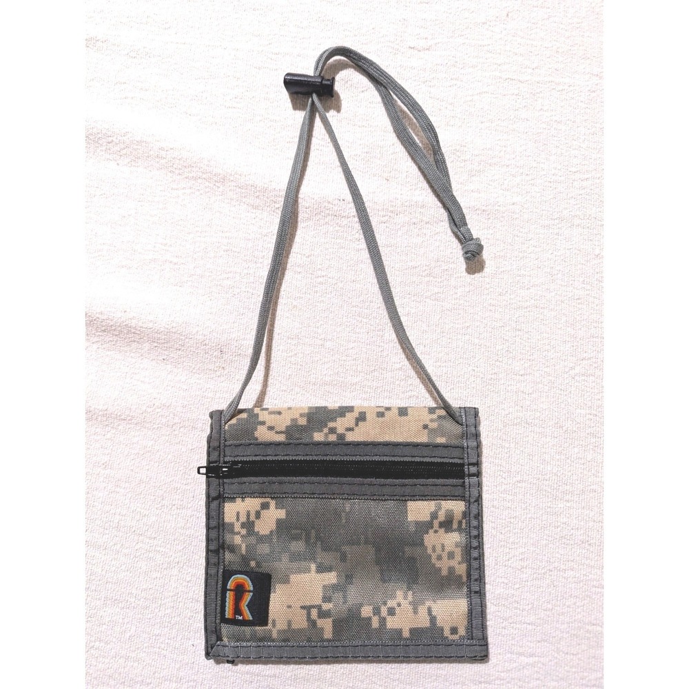 Rainbow of California Digital Camo Neck Wallet Nylon Bi-Fold Travel ID Holder